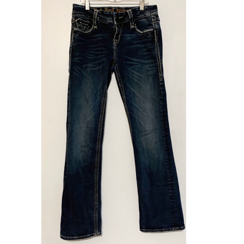 Rock Revival Jacklyn Easy Boot Black Stone Jeans